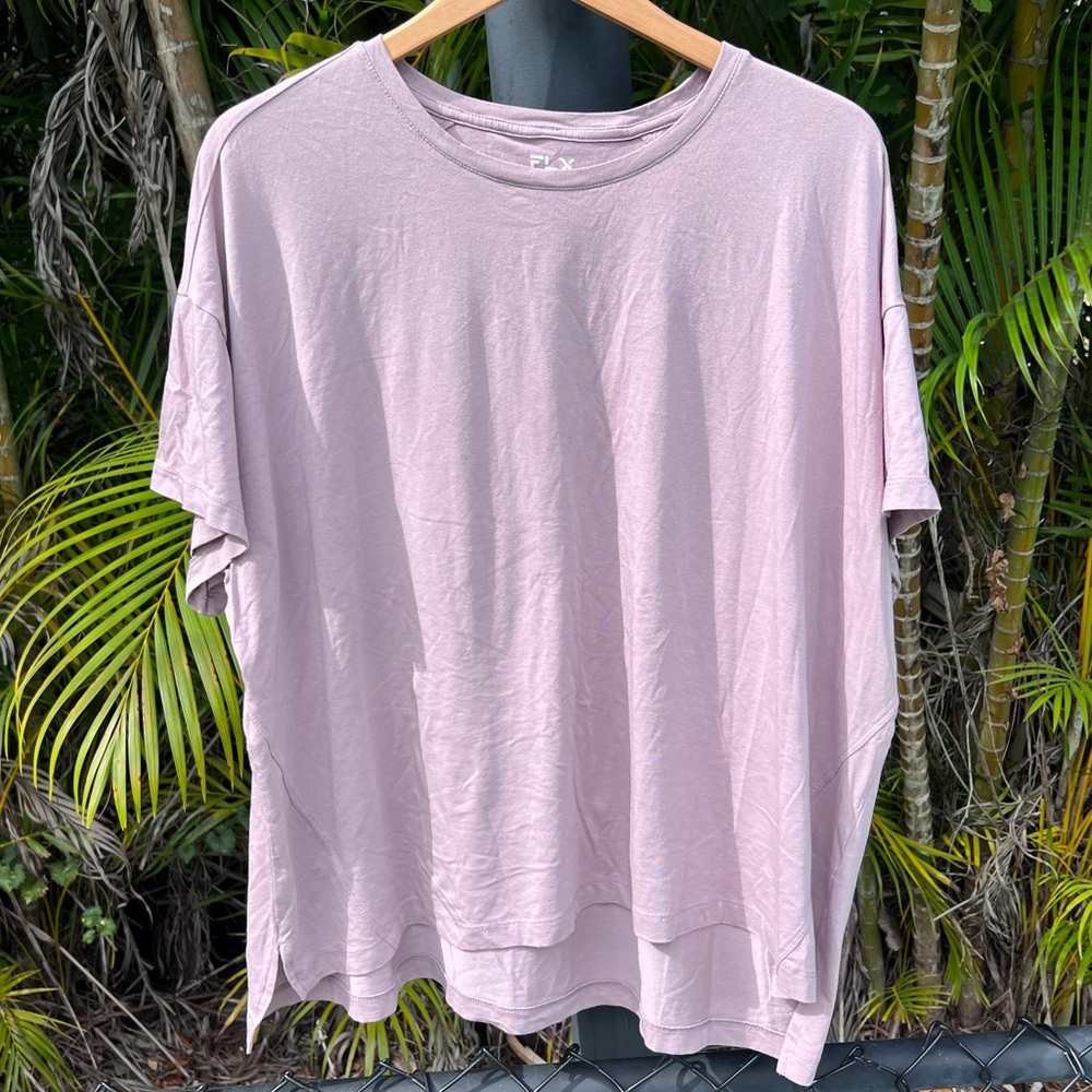 FLX Women's Tee Tshirt Short Sleeve Crew Neck Top Shirt Plus Size 2X